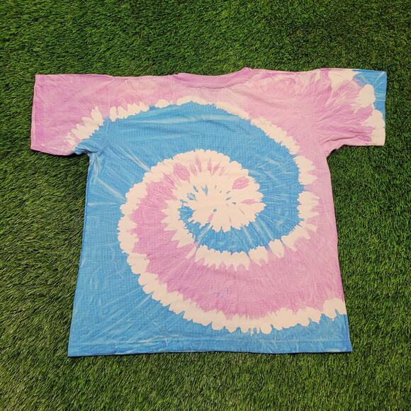 VTG 90s Y2K Trans Pride Flag Tie-Dye T-Shirt One Size Fits L/XL LGBTQ - Picture 3 of 5